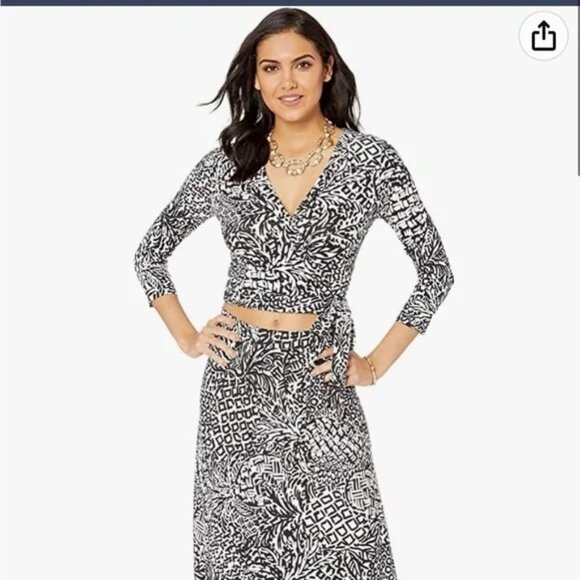 LILLY PULITZER Ruari Onyx White Top and Maxi Skirt Set Size Small NEW NWT - Picture 5 of 5